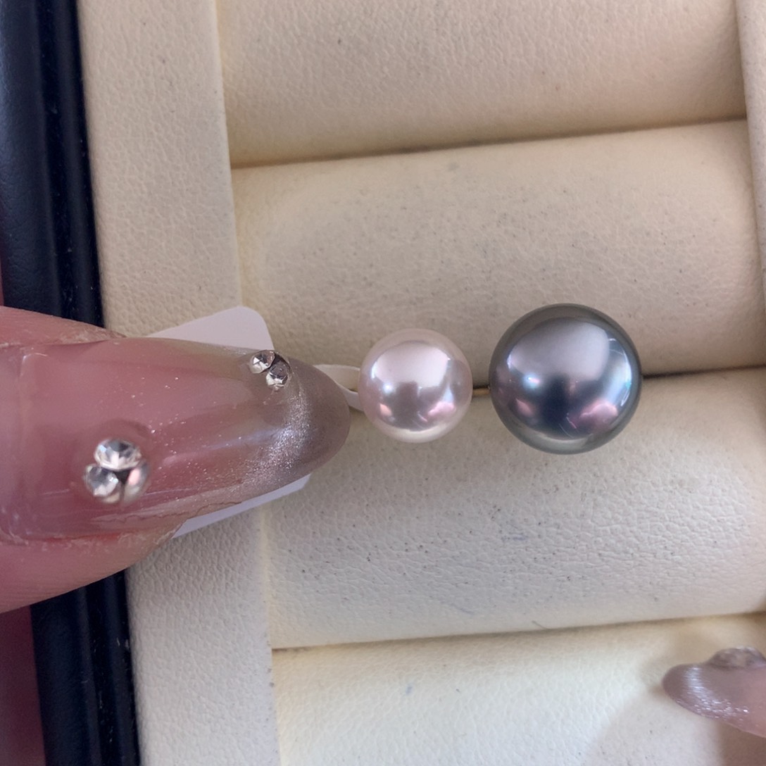 海水珍珠戒指18K金镶嵌