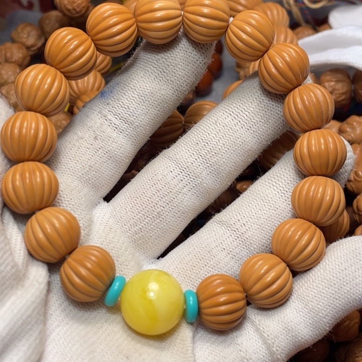 猴头核桃手串张*瓜珠