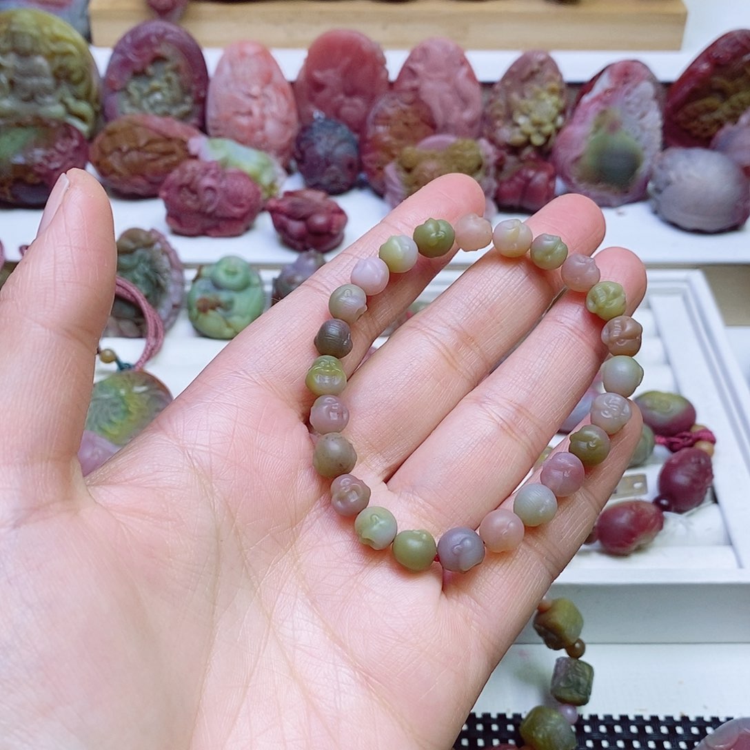 玛瑙/玉髓盐源玛瑙手链未镶嵌