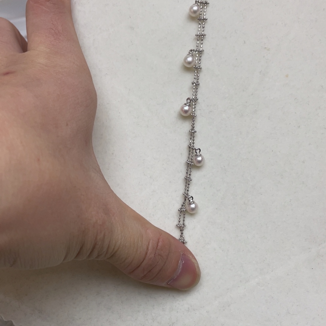 银S925镶嵌手绳海水珍珠