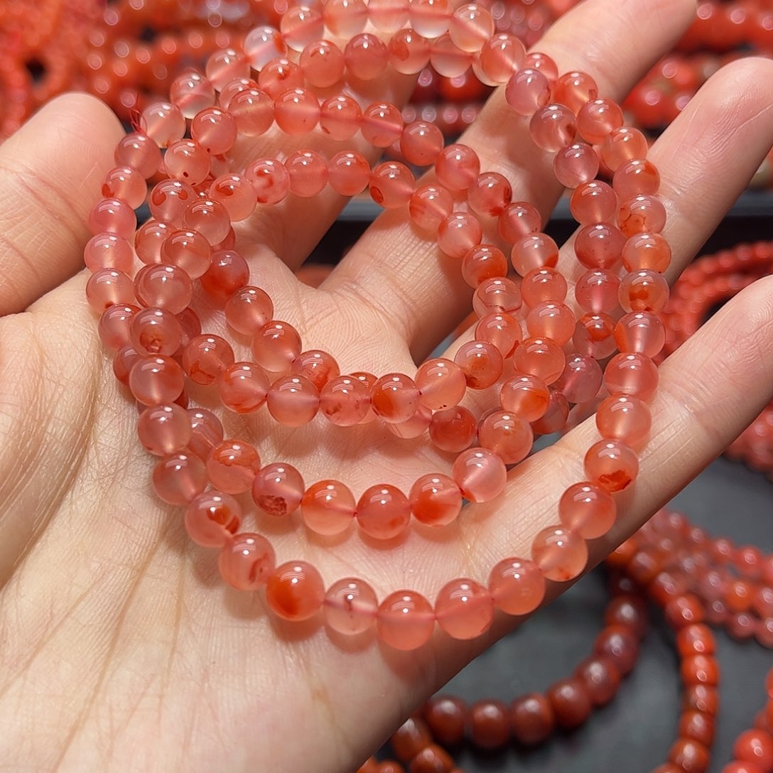 南红玛瑙手链未镶嵌