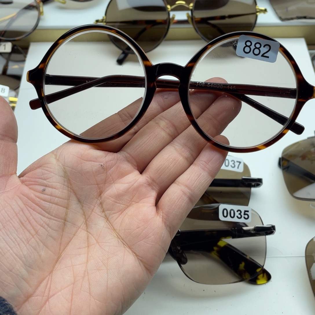 茶水晶复古圆 882