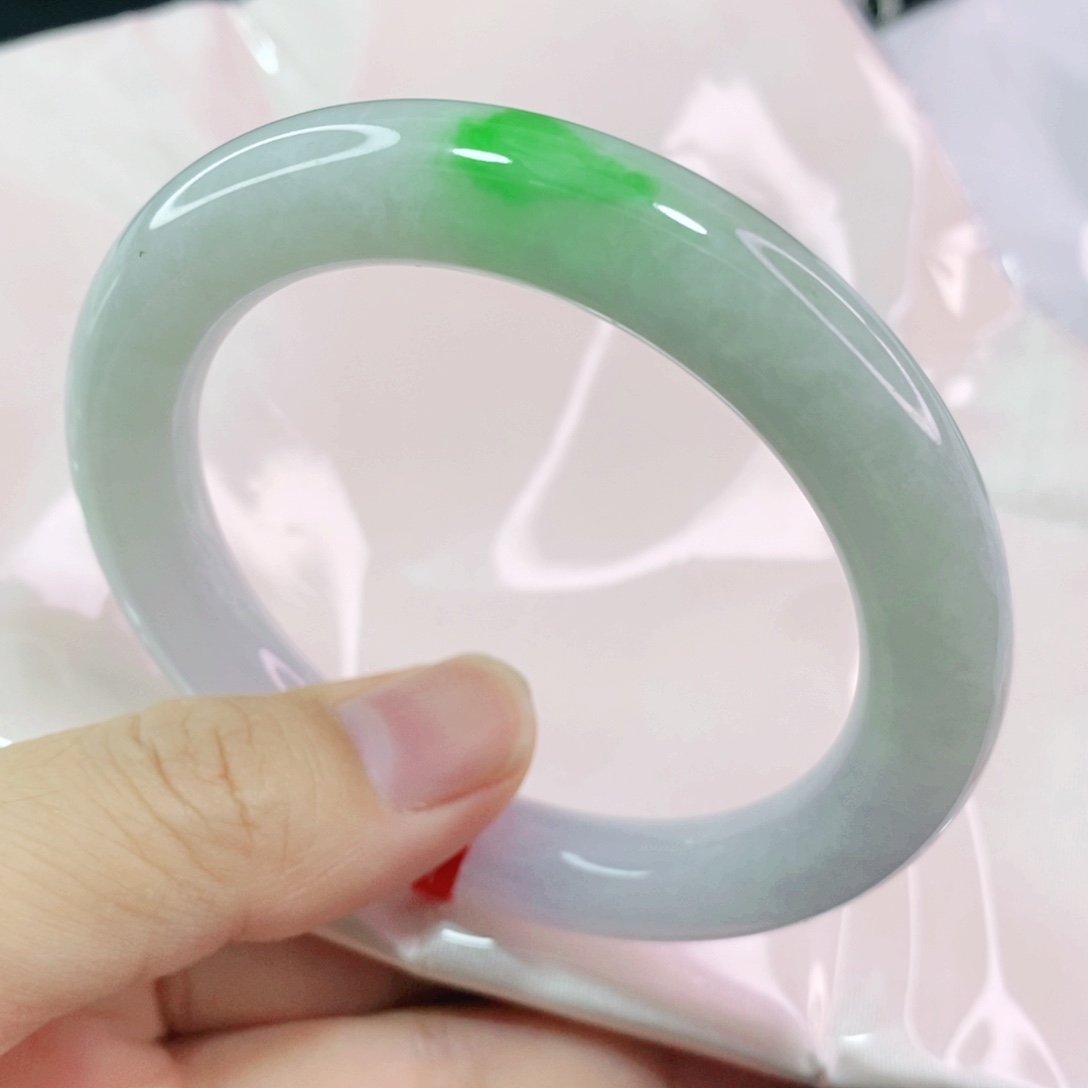 未镶嵌手镯翡翠55.5圈口圆条