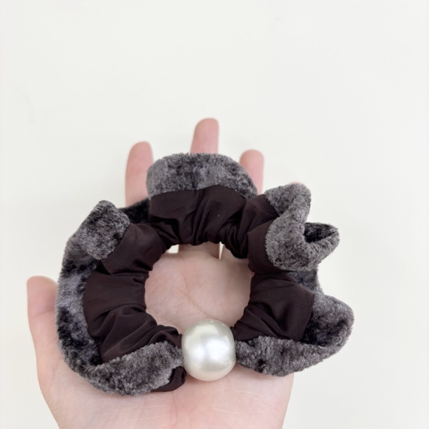 L431夕洛棕色头绳原创设计日韩女发绳发圈弹力成人发饰头绳