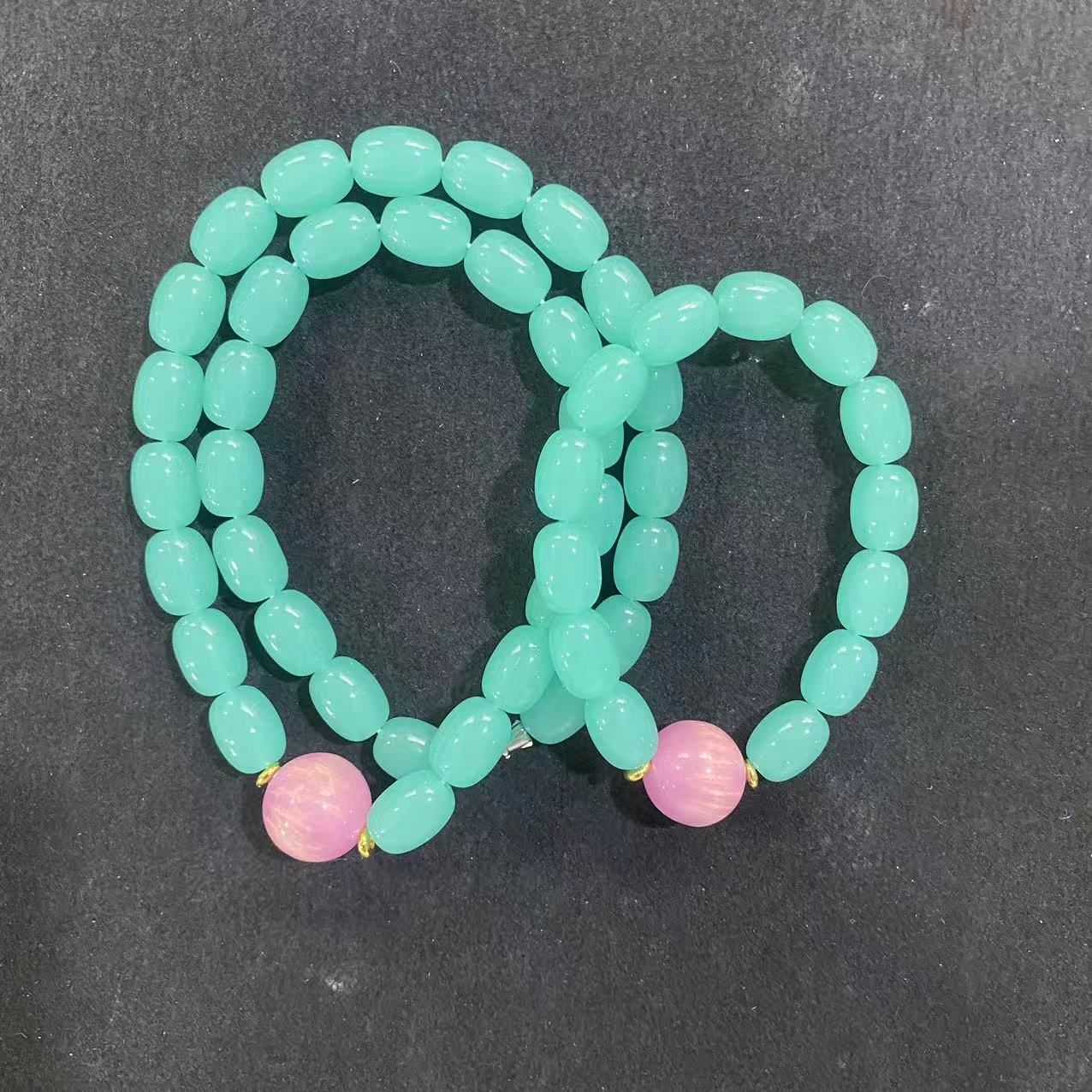 精品时尚极地冰川蓝项链套装丫3365