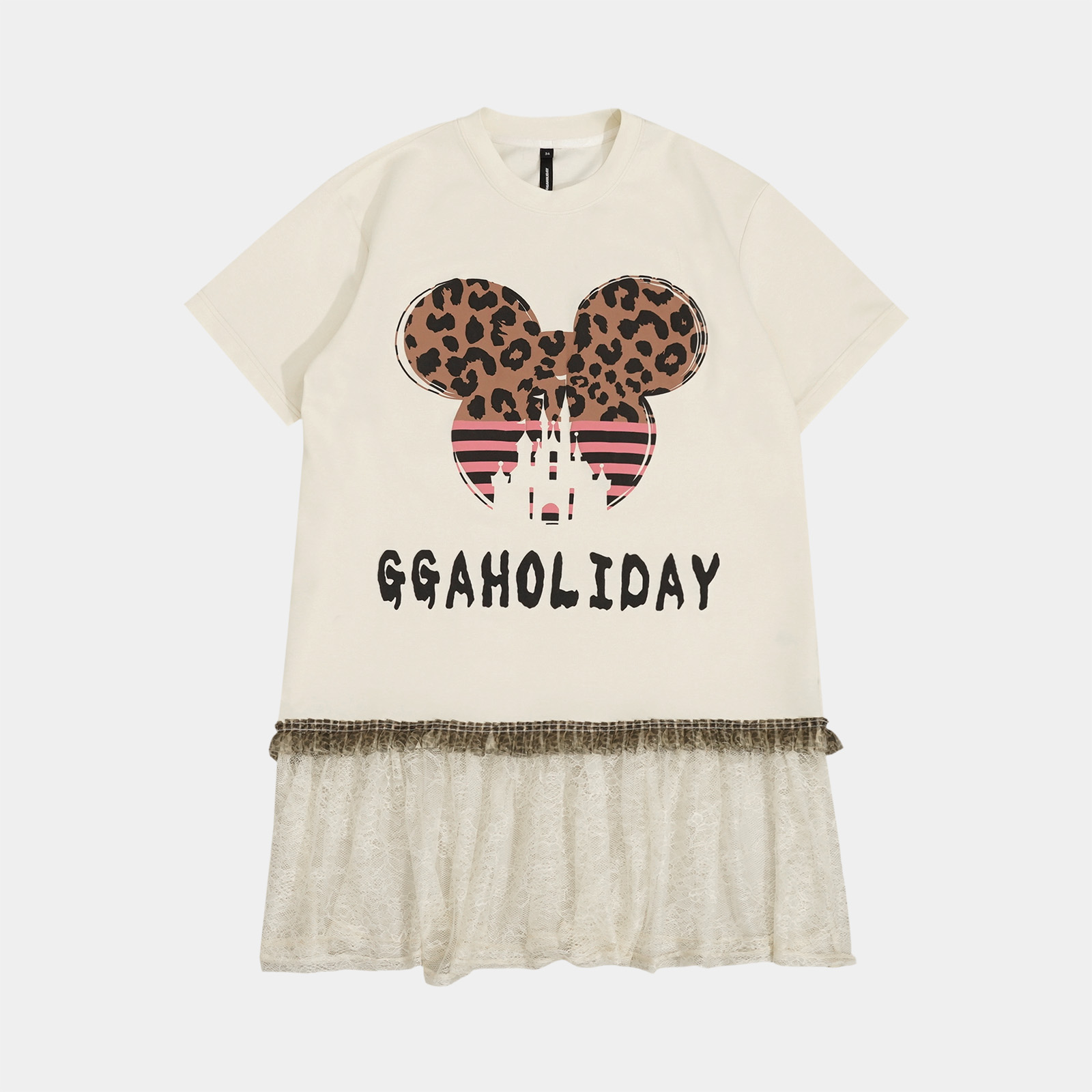 【上新】GGAHOLIDAY夏季复古宽松时尚休闲蕾丝拼接连衣裙-152466