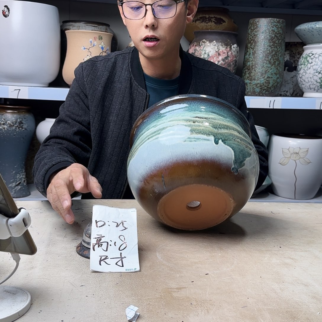 紫砂花盆尺寸25@18