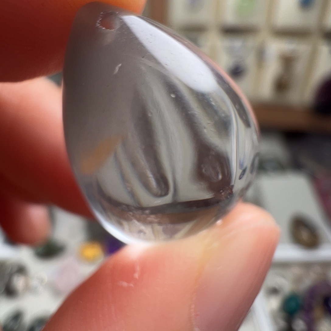 水晶颈饰银S925镶嵌天然幽灵水晶