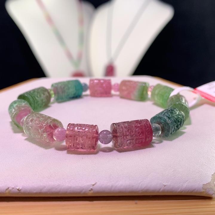 双色碧玺手链未镶嵌