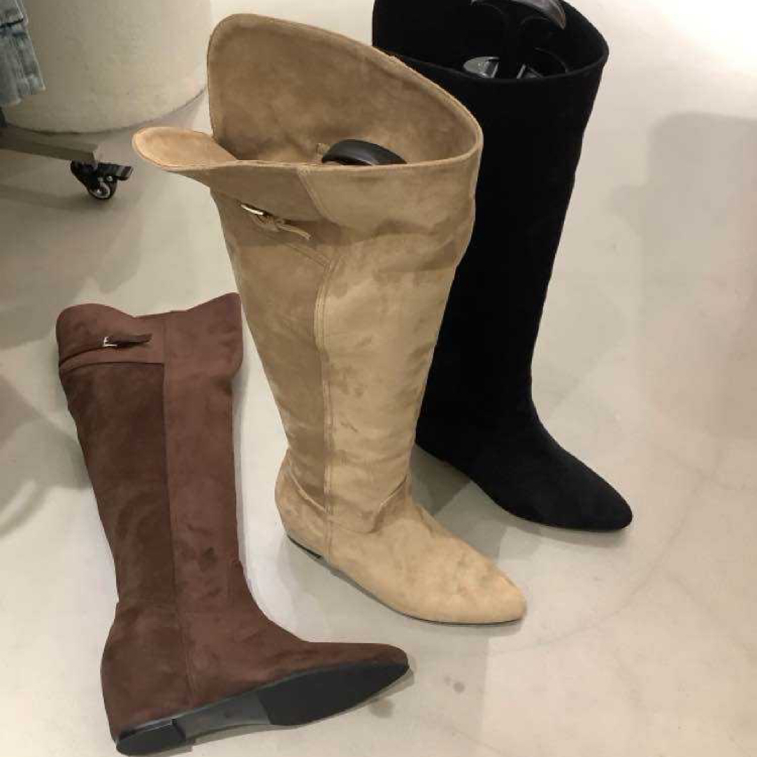 复古绒面美拉德风女款堆堆长靴秋冬百搭显瘦933-5