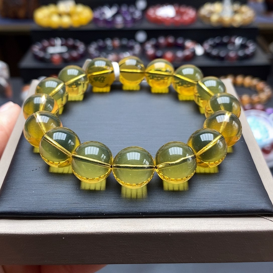 蓝珀手链未镶嵌手链