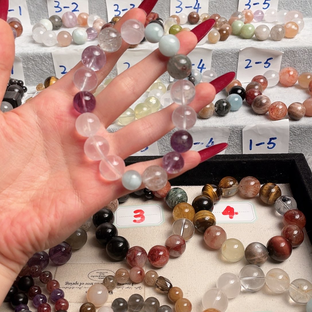 水晶手链未镶嵌海蓝宝多宝