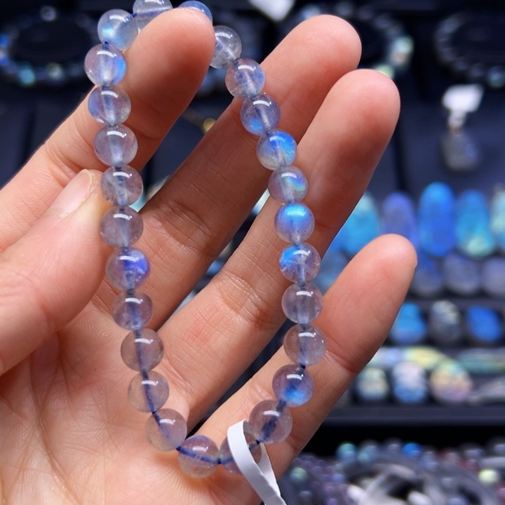 拉长石手串未镶嵌7.2左右