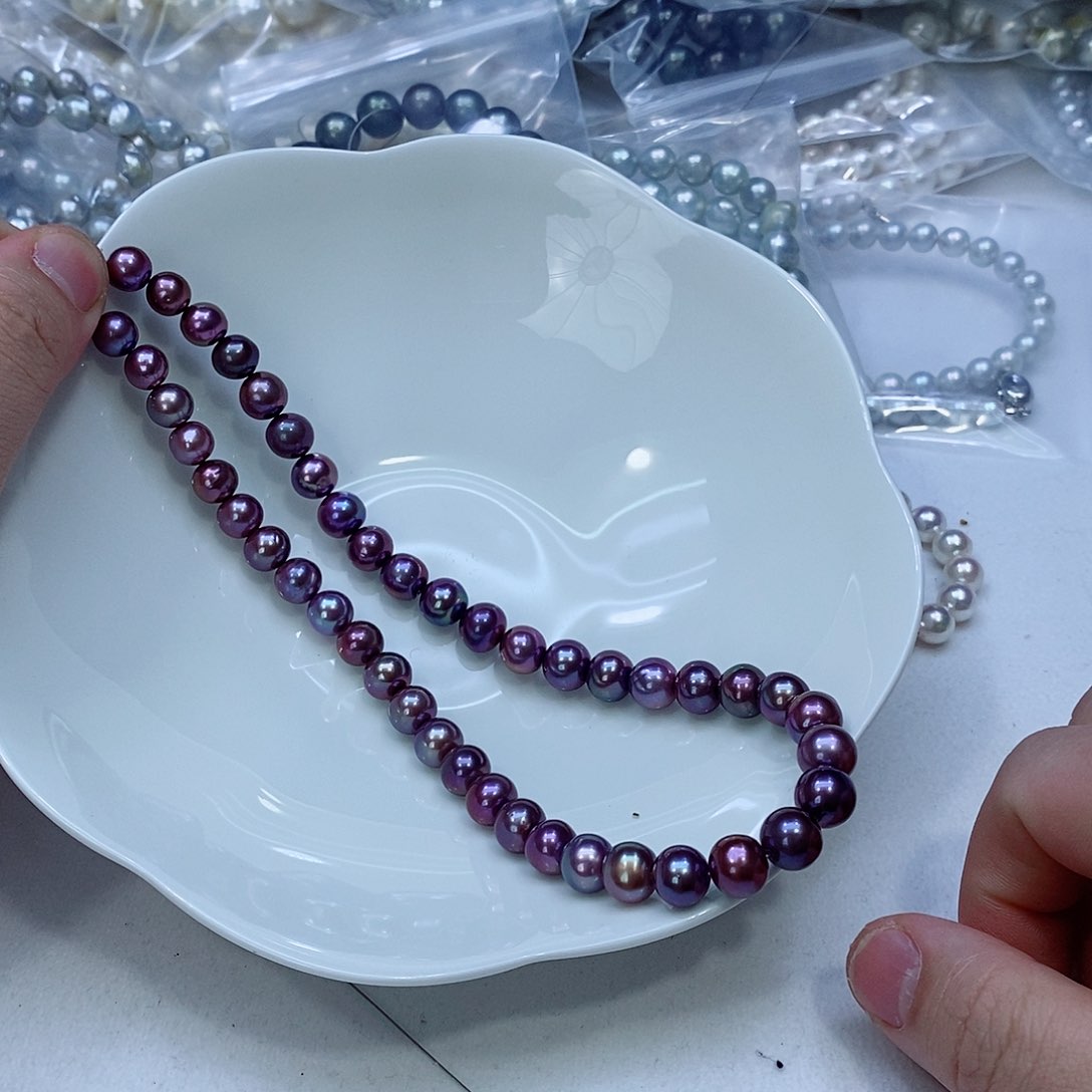 淡水珍珠颈饰银S925镶嵌