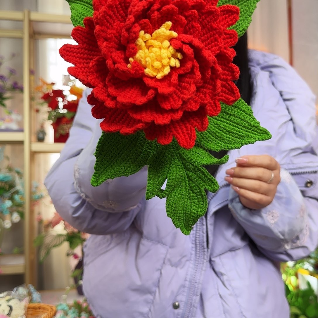 纯手工钩织钩织牡丹