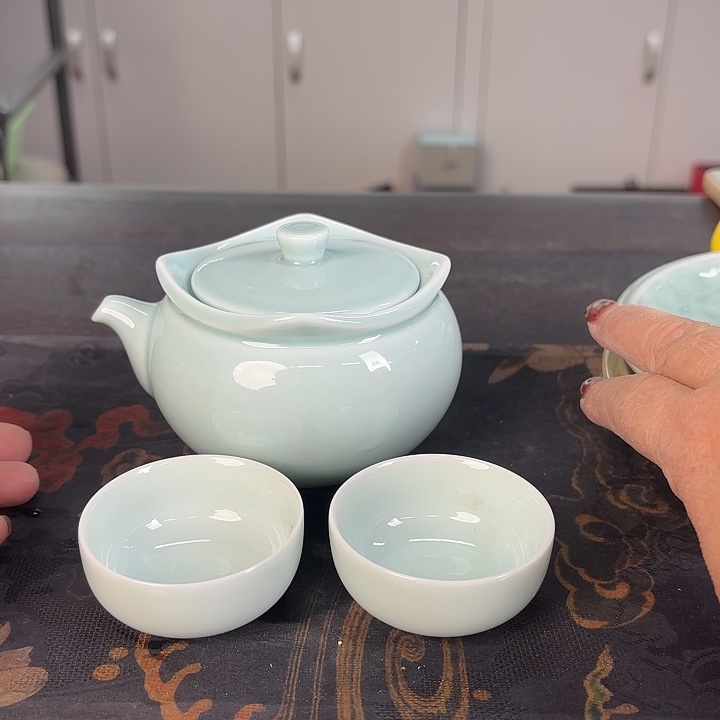 龙泉云间青瓷小米茶器