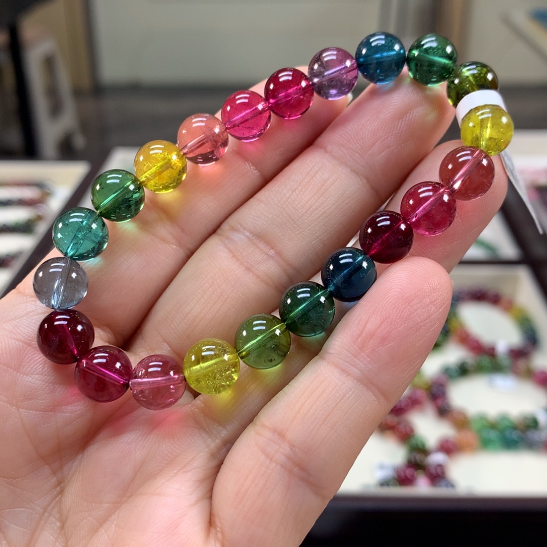 手链碧玺未镶嵌8.9左右