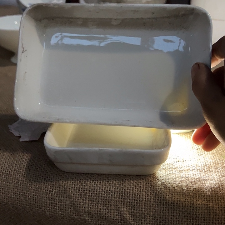 国营尾货骨瓷方盒一对