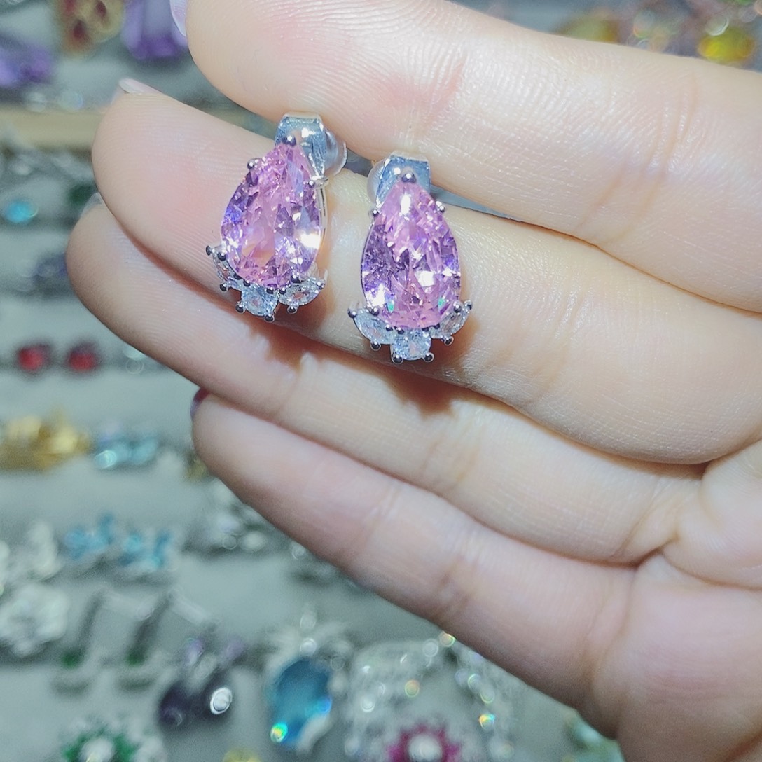 【闪购商品】托帕石耳饰银S925镶嵌