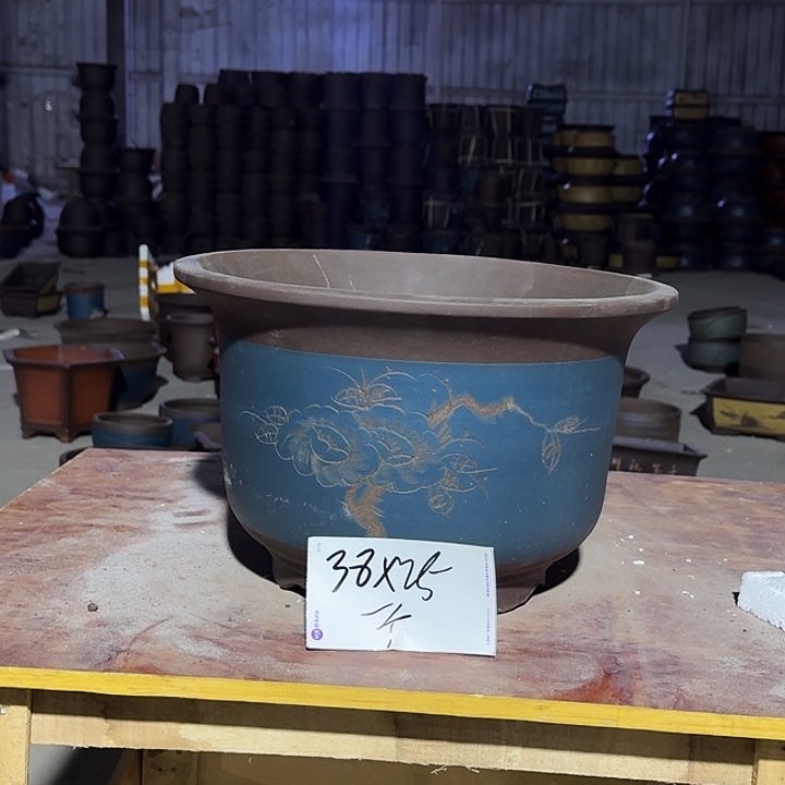 紫砂花盆手工制作55