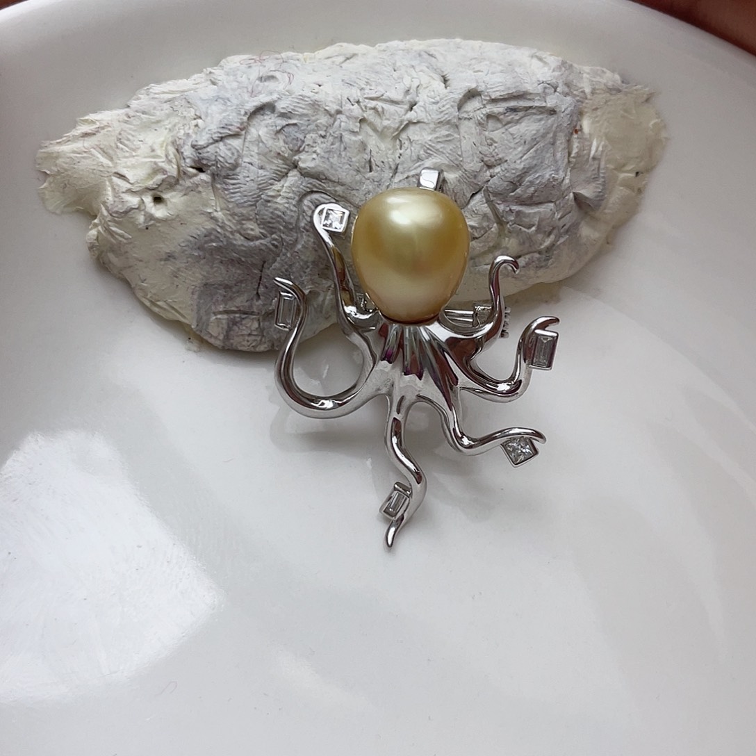 海水珍珠吊坠(不含链)银S925镶嵌