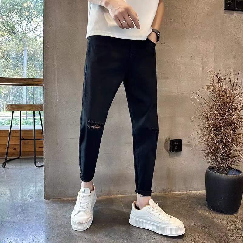 欧货休闲裤修身百搭