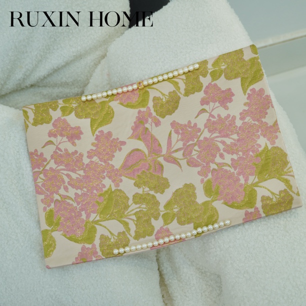 如馨·CXWA·芙蓉绯绿·织锦茶席 25*35cm