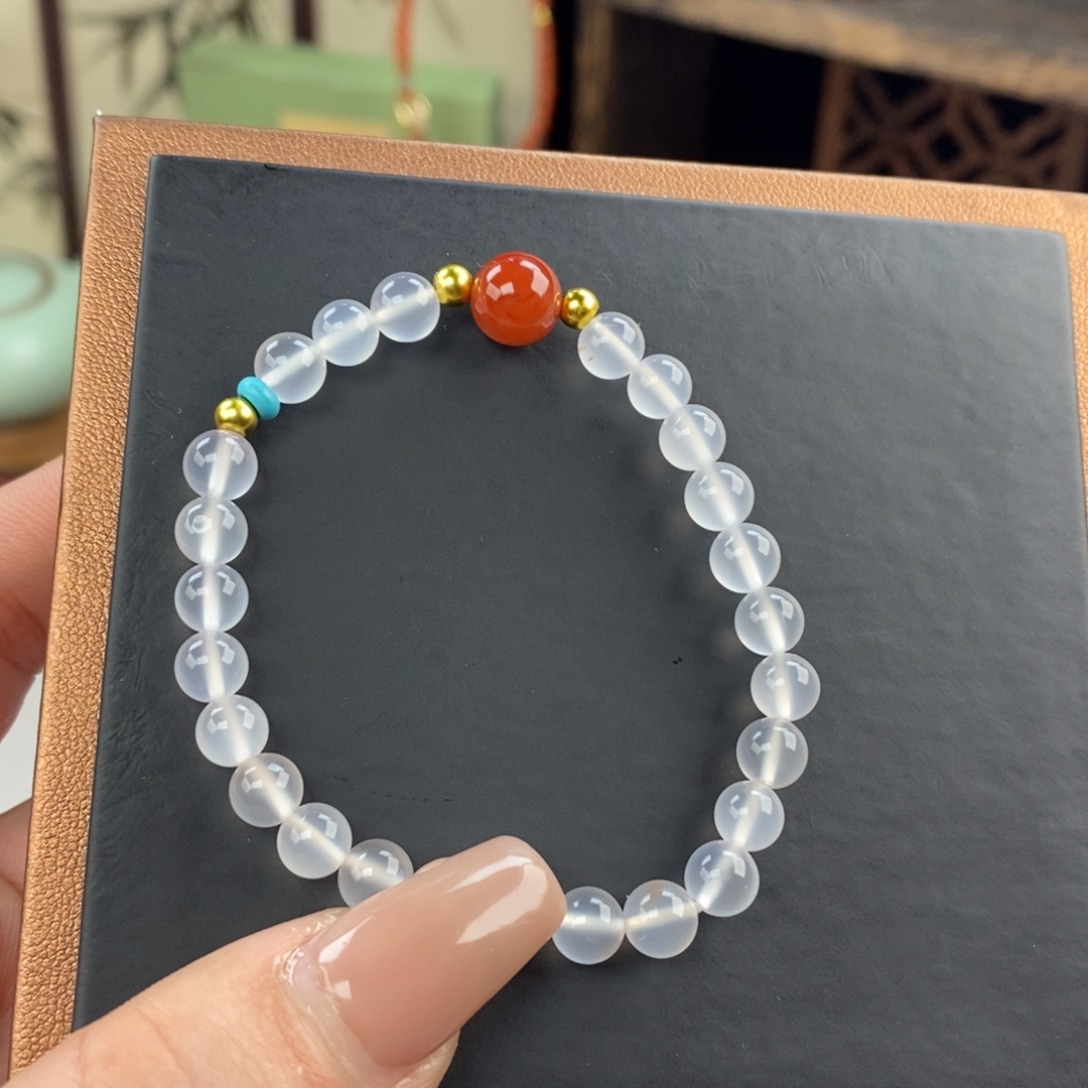 南红玛瑙未镶嵌手链