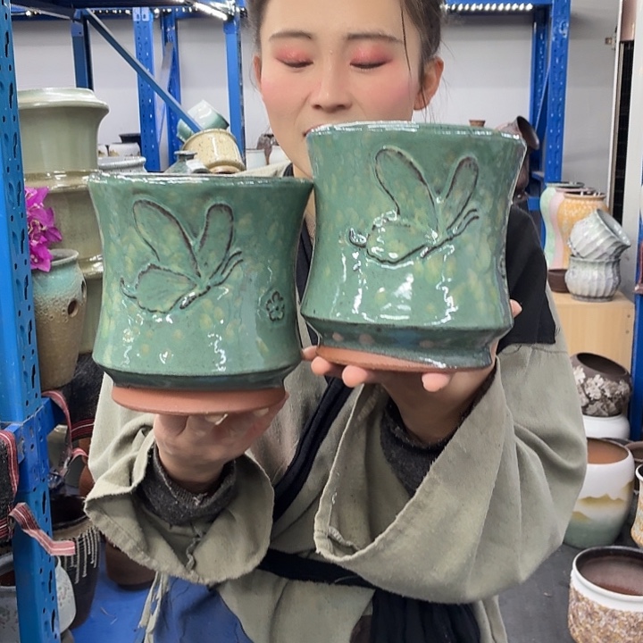 15×16 -粗陶花盆有孔-买买买