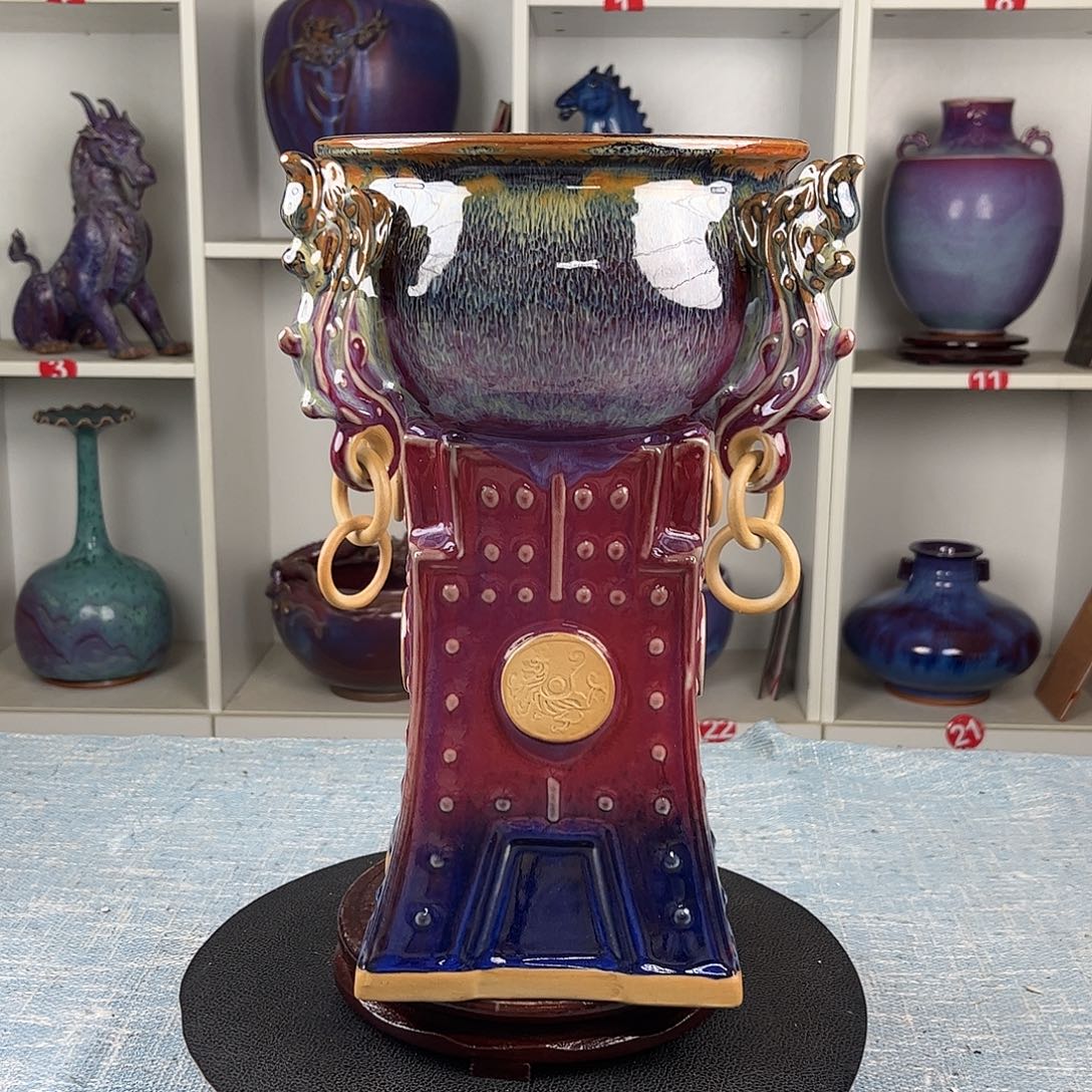 瓷片聚宝盆大师作品