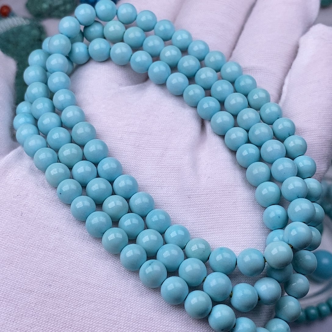 绿松石未镶嵌珠宝奇石6mm