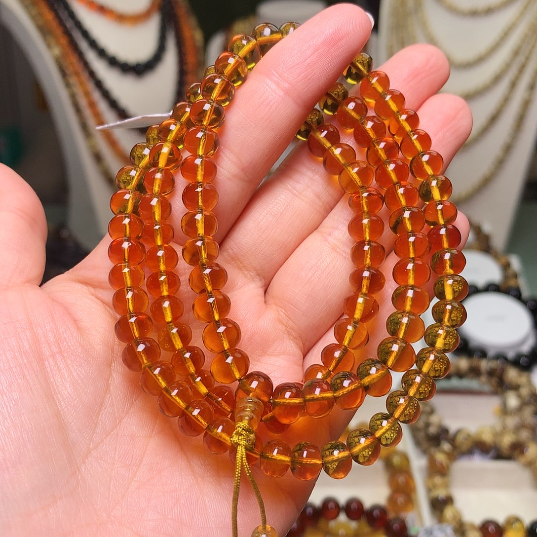 琥珀未镶嵌裸石7/高净金珀108-几乎纯净-25