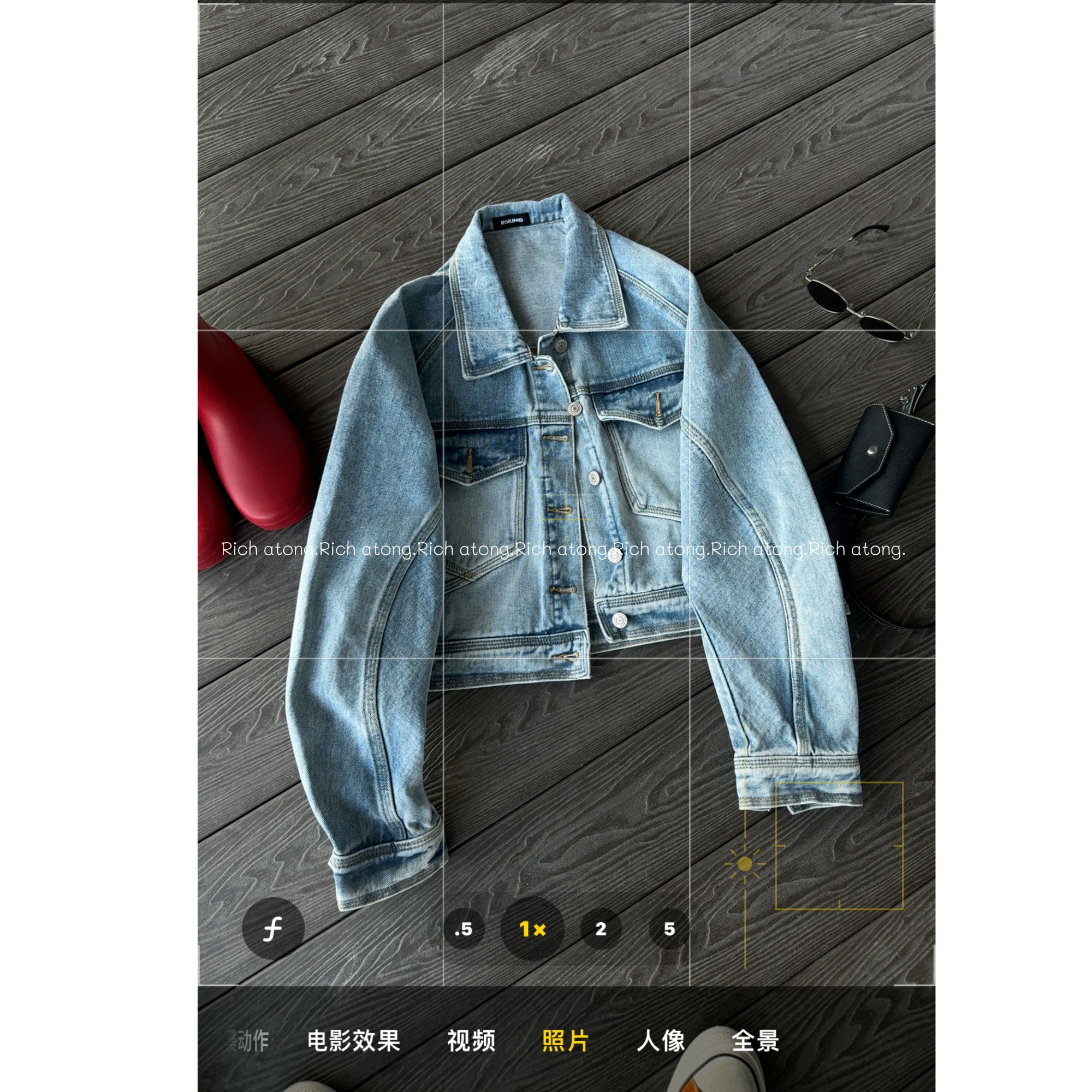 --【陌寻】-2025 小翻领高级水洗重磅牛仔外套