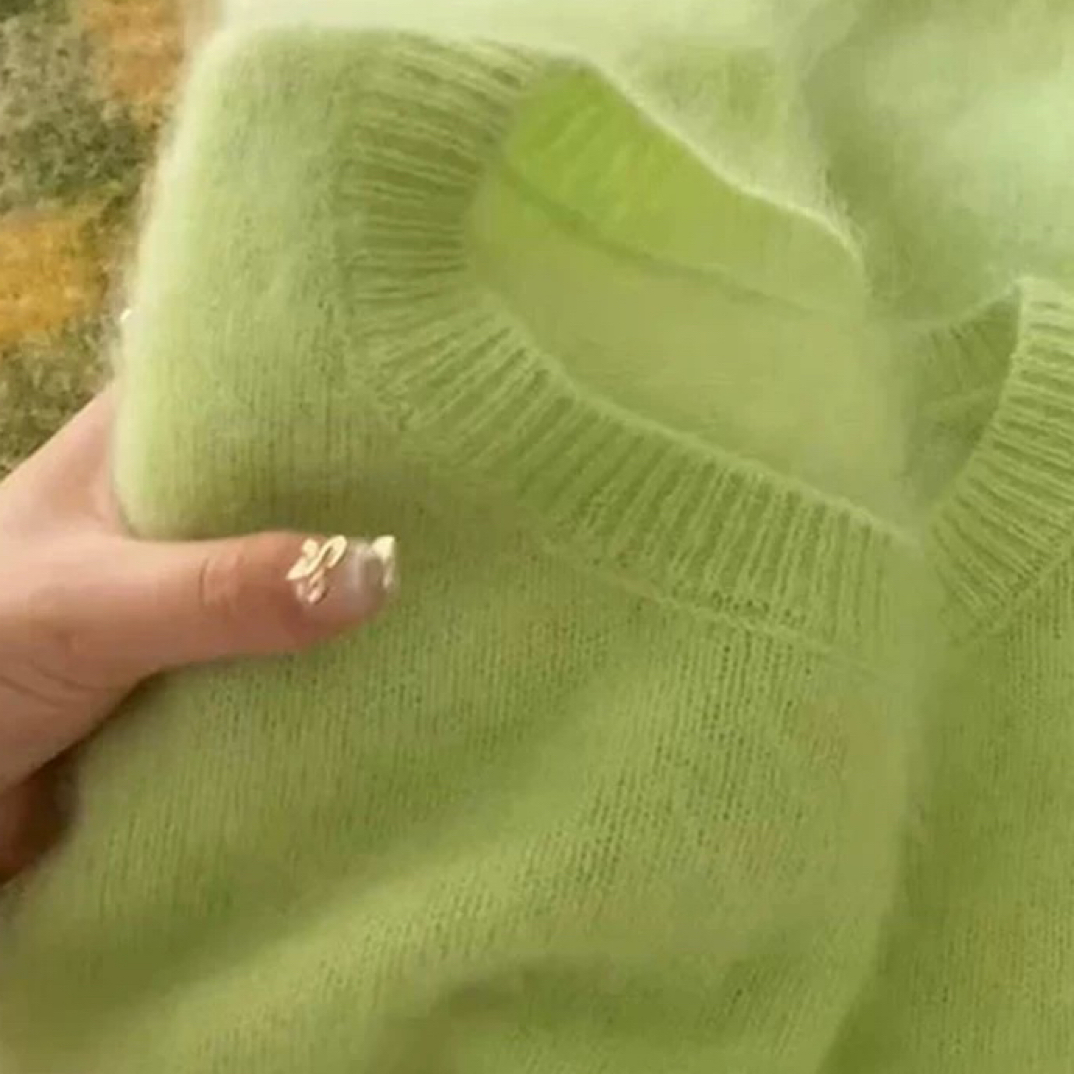 厚款透气常规袖针织圆领毛针织衫网红显瘦半高领毛衣