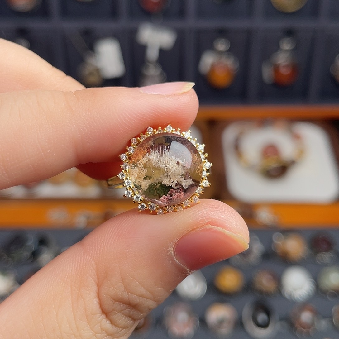 水晶戒指银S925镶嵌11111