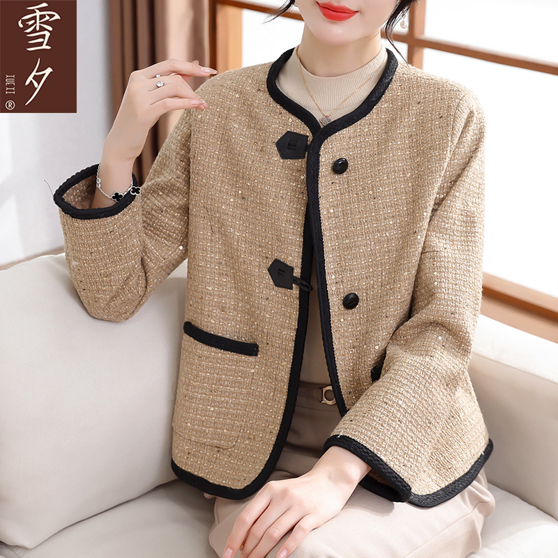 妈妈秋装2025新款气质小香风外套中老年女装时尚高贵上衣短款西服