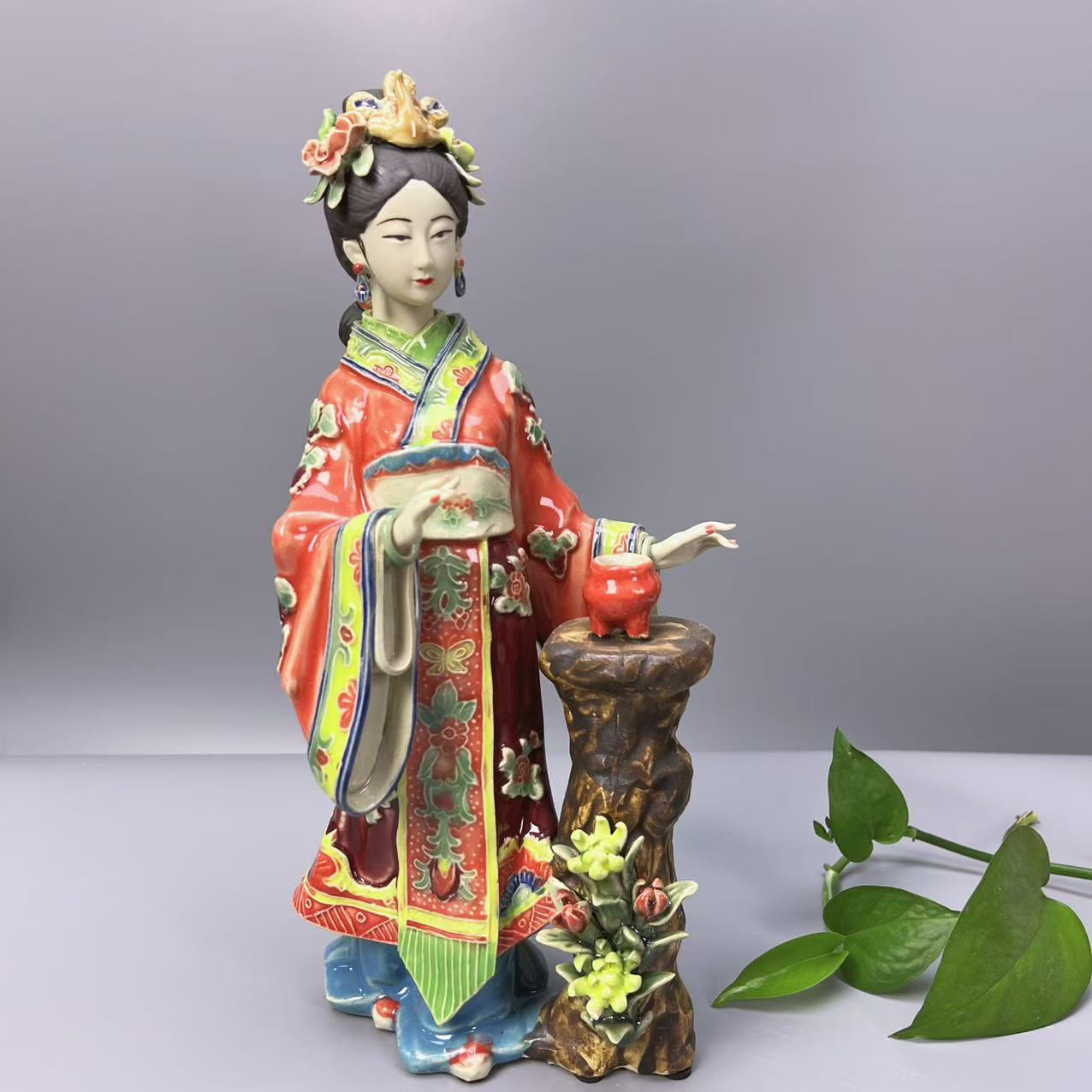 【四大美女】石湾公仔陶瓷人物摆件精致中式古典精品仕女手工装饰品