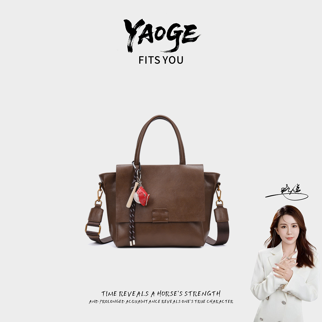 粉丝专享~经典时尚简小众女包潮流LY1192-咖色