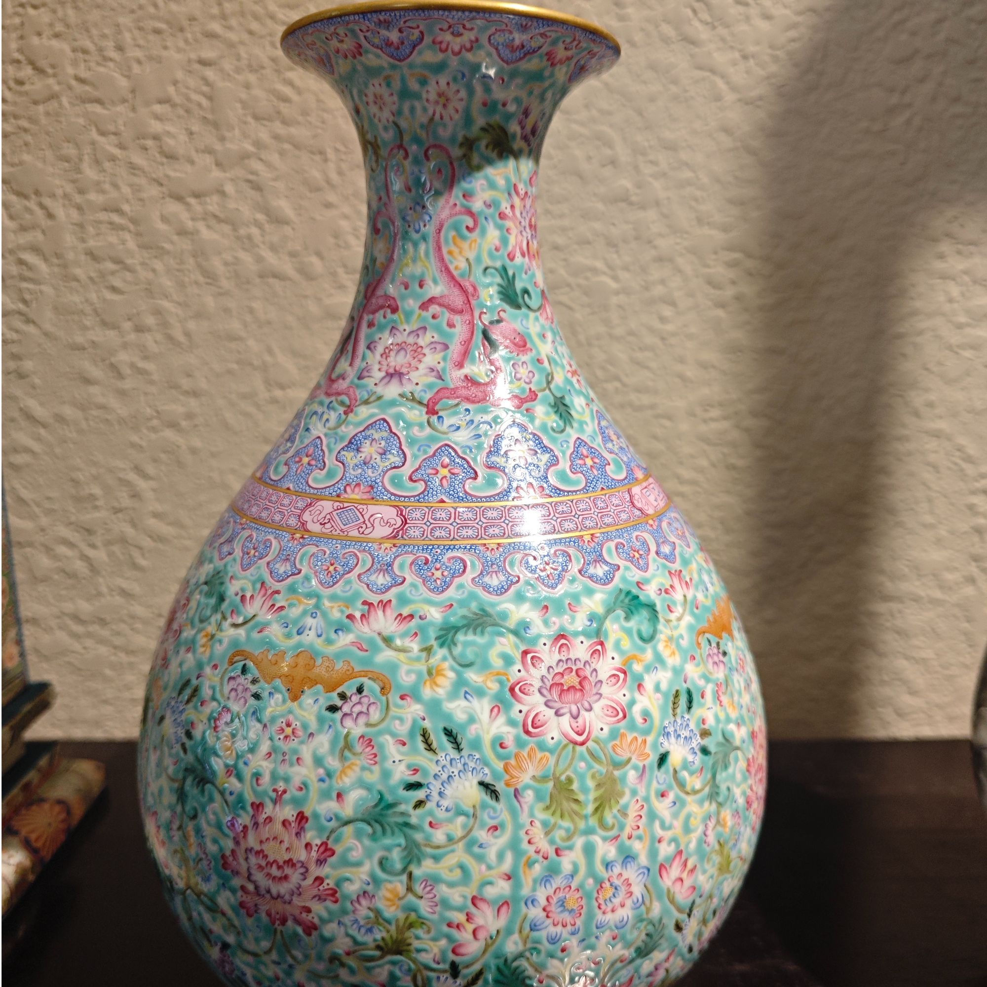 【栗子严选】@@溢珍堂松石绿釉瓶