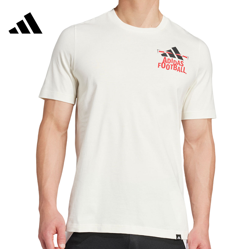 【滔搏运动】adidas阿迪男子休闲短袖FUNSLOGAN G T针织短T恤JD8215