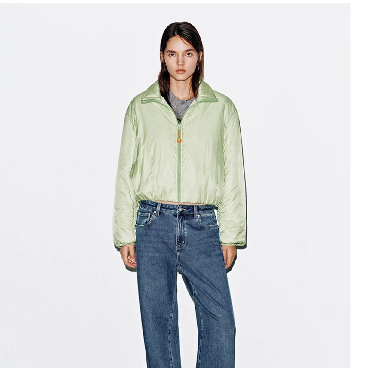 U012 2025冬季新款女装休闲多巴胺拉链超宽松棉服外套