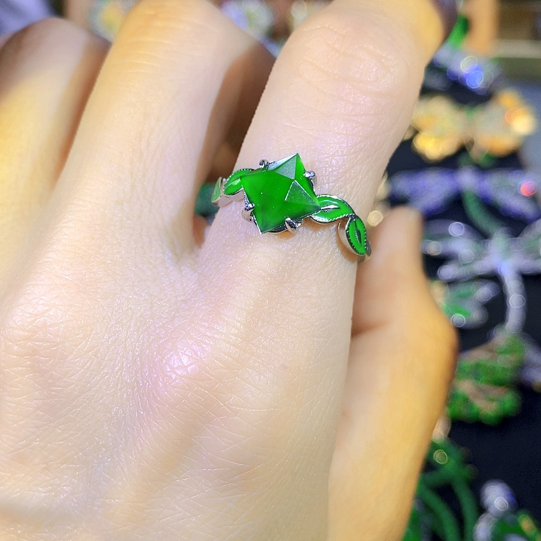 吊坠(不含链)银S925镶嵌翡翠