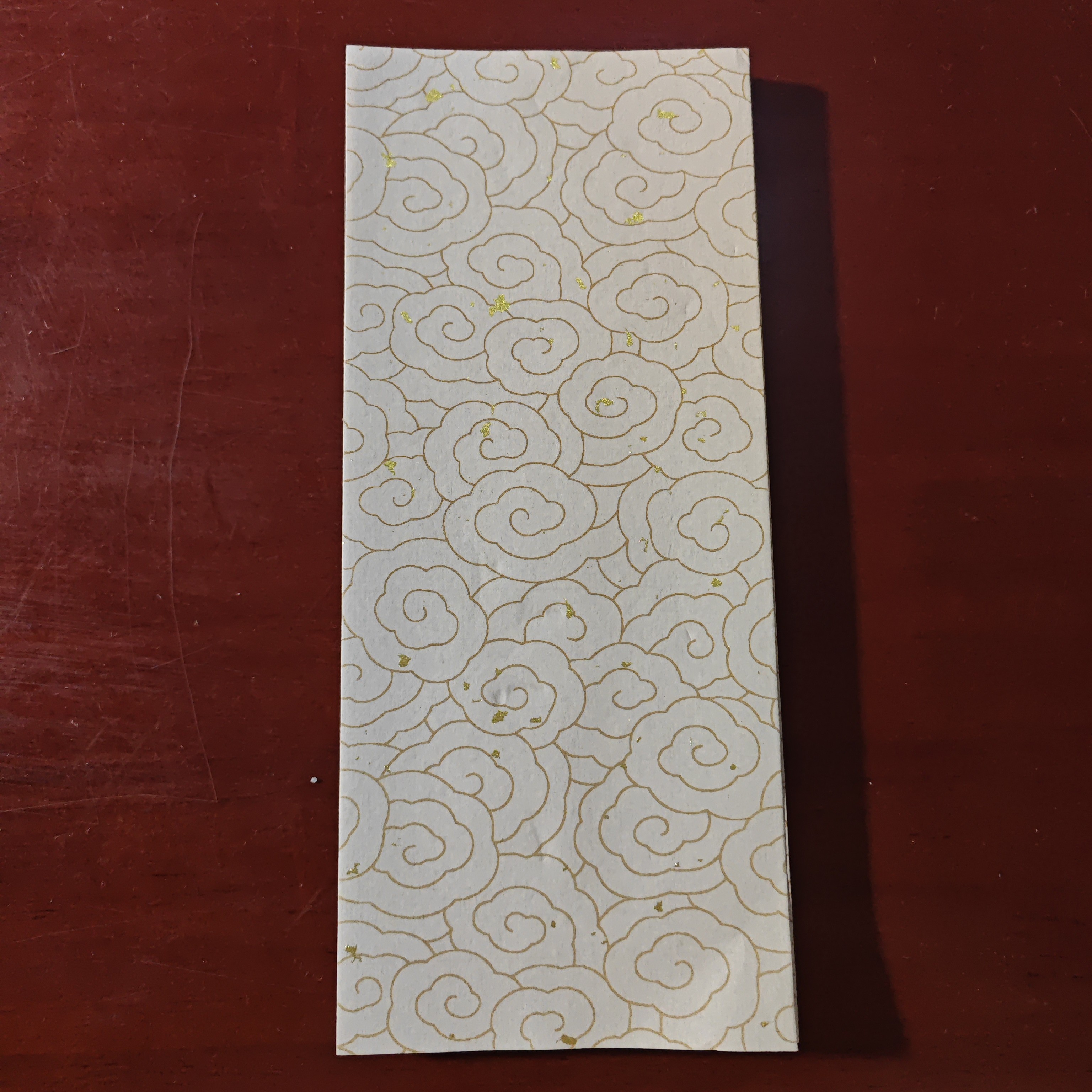 蜡染洒金祥云纹一笔笺10*23cm