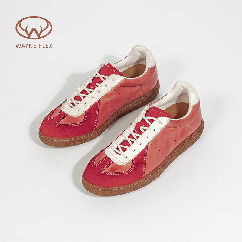 韦恩Wayneflex呼吸底*ACF鹿皮垫情侣款德训鞋夏季系带休闲鞋3158