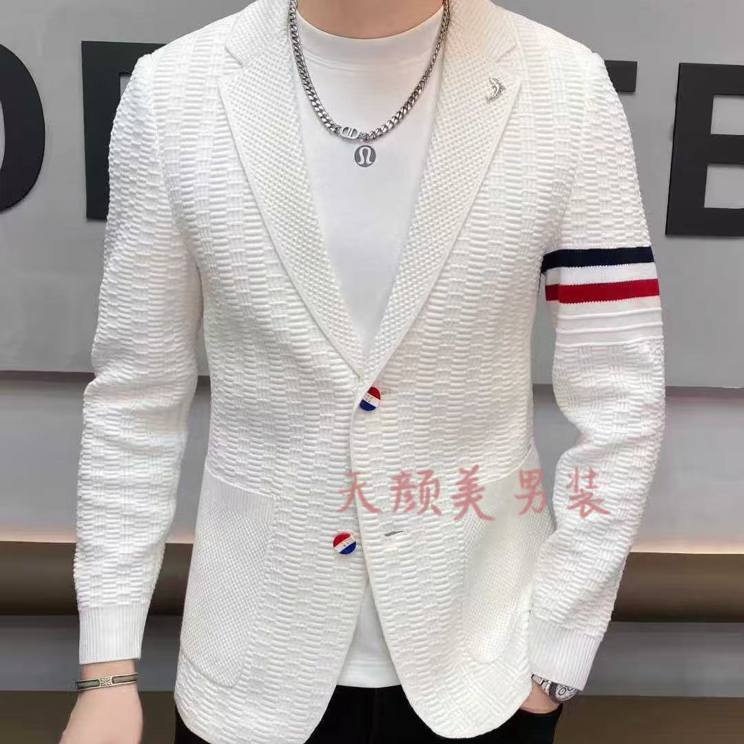2025秋季常规标准修身纯色上装帅气潮流男士西服外套66676