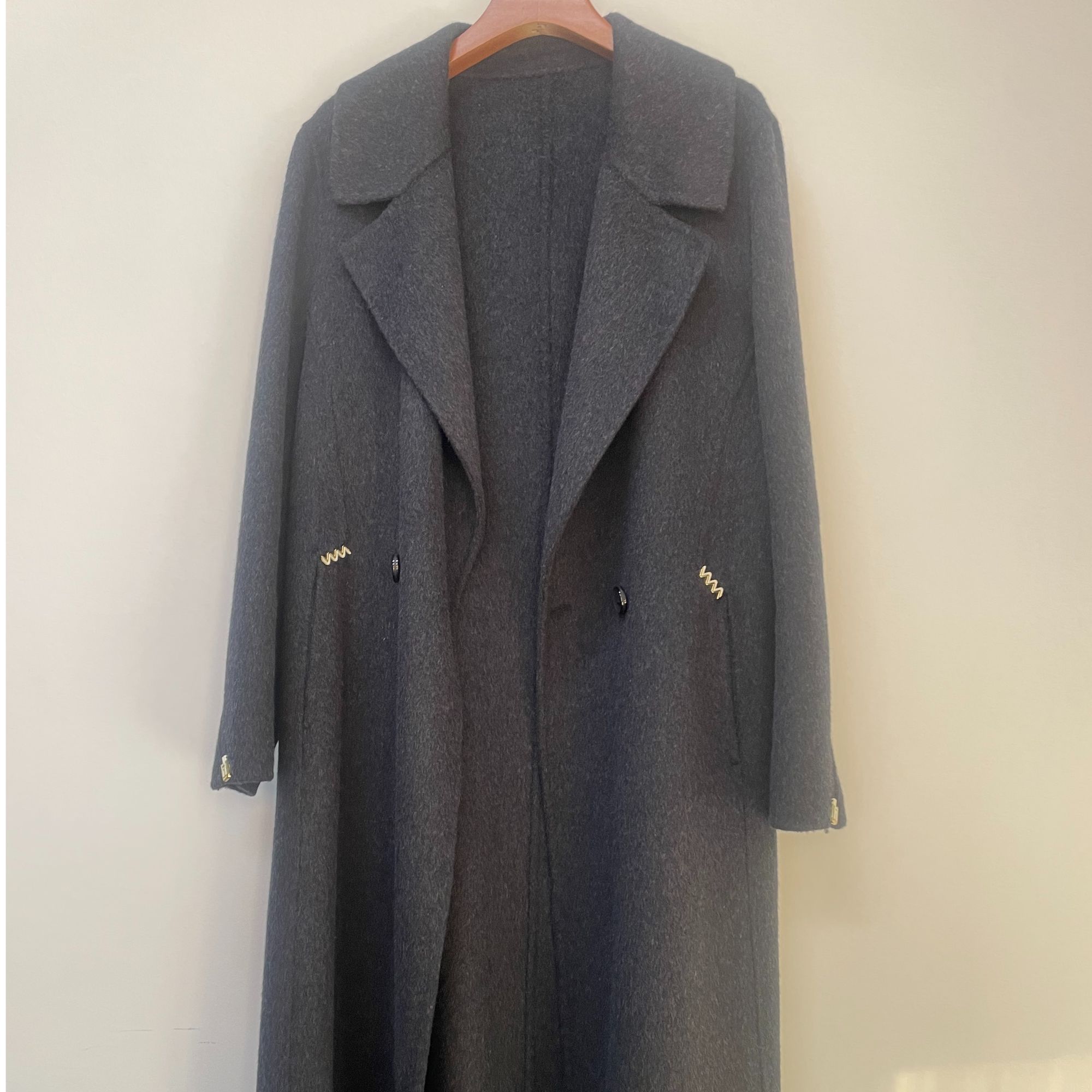 【妙莱 深灰色大衣】超美大衣外套保暖洋气时尚