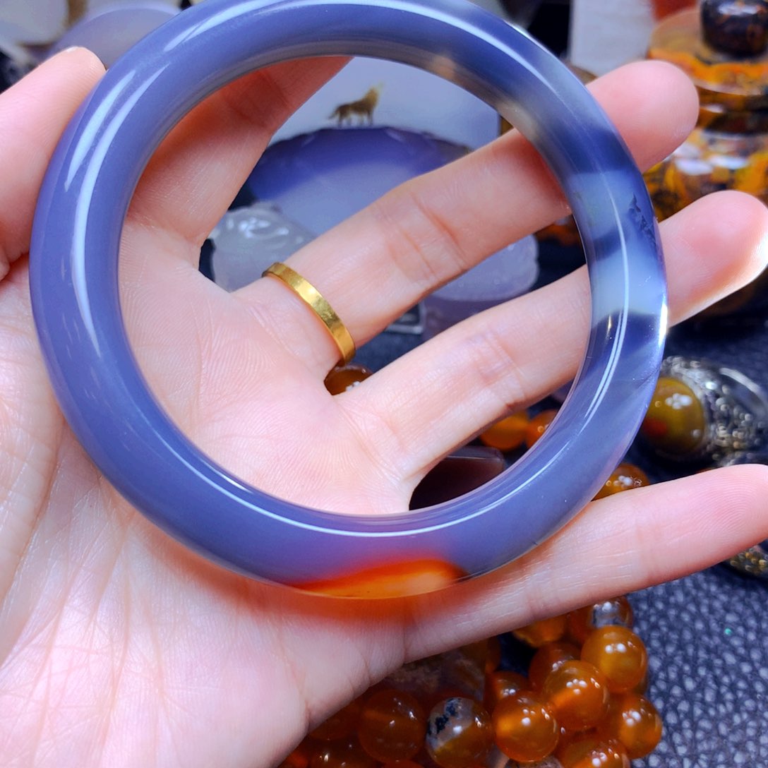 玛瑙/玉髓镯子19未镶嵌快**我