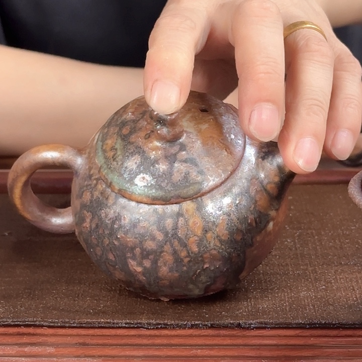 紫砂柴烧西施壶壶