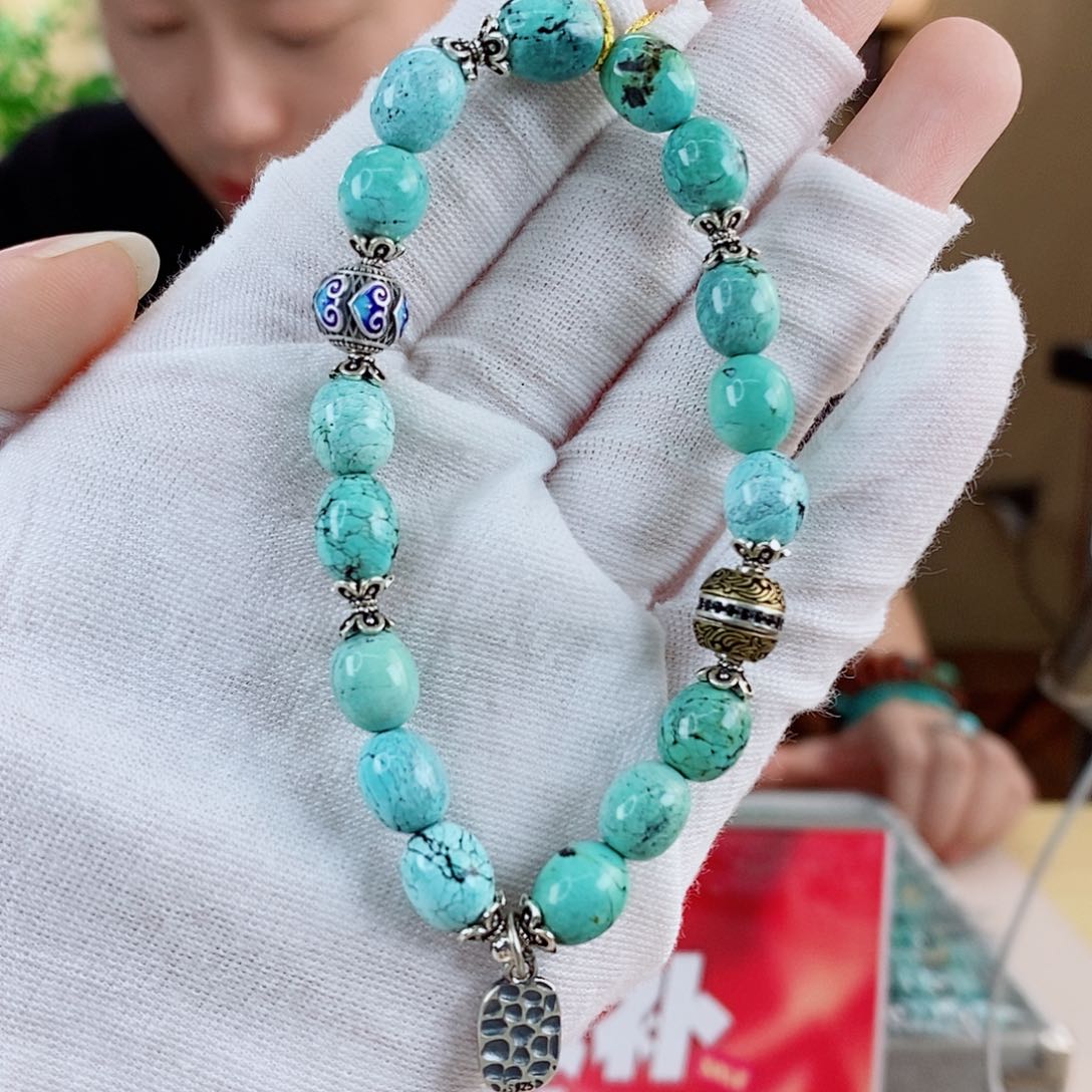 银S925镶嵌绿松石珠宝奇石