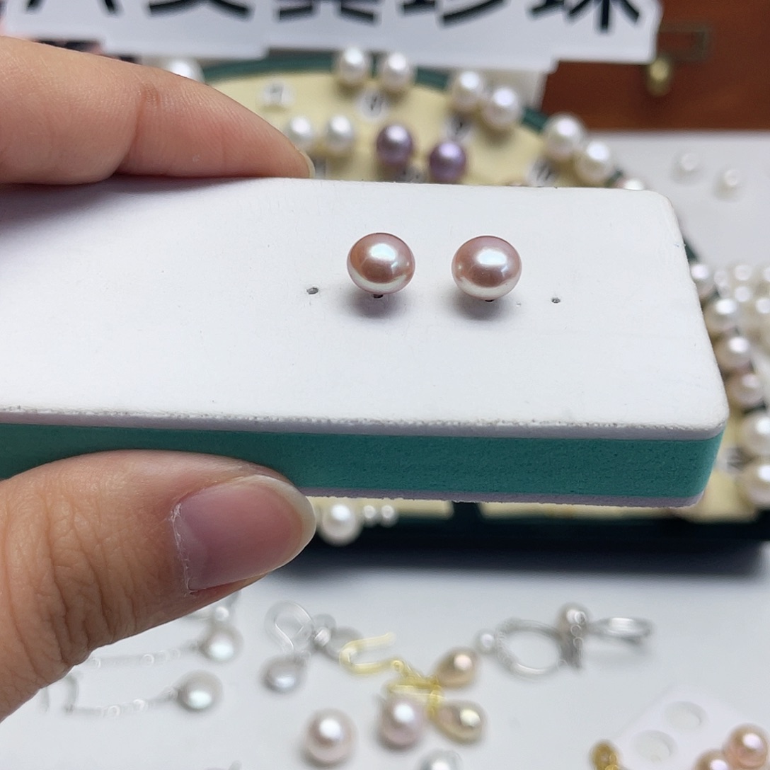 K***兔耳饰淡水珍珠银S925镶嵌